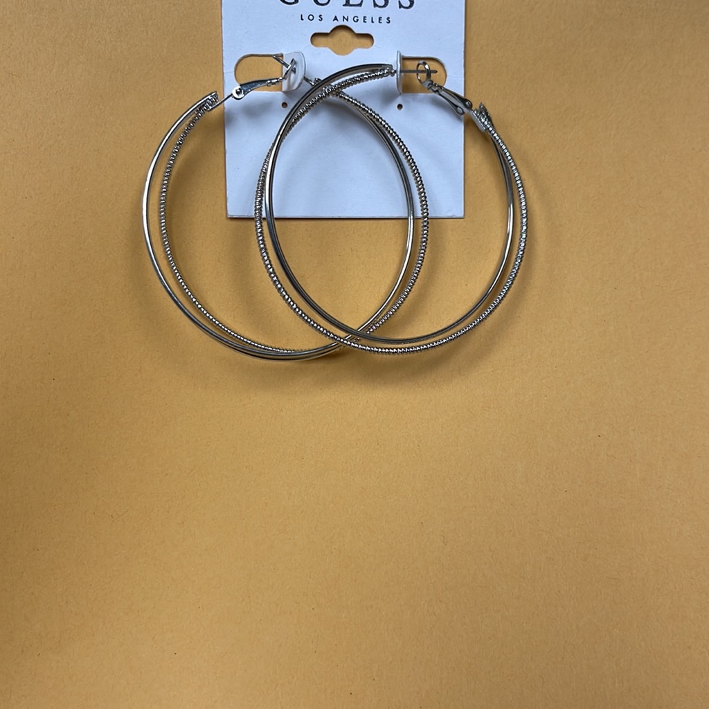 Nwt Guess/Marciano Silver Color Earrings
